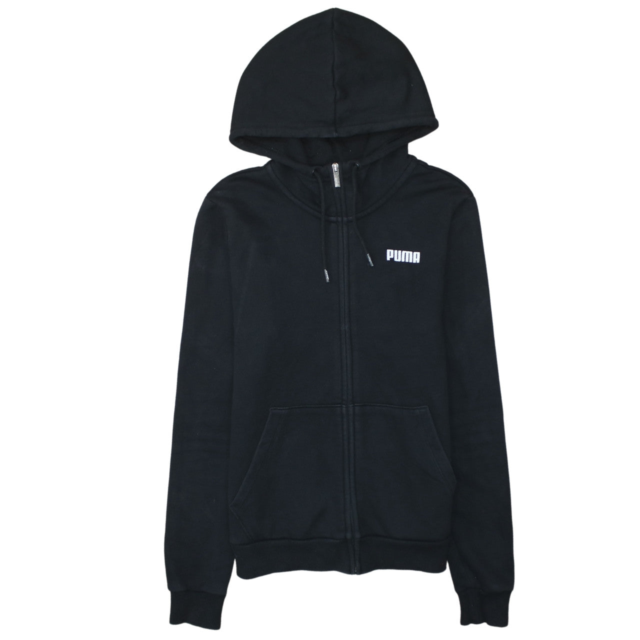 Puma Women's Black Size 12 Full Zip Hoodie Sweatshirt