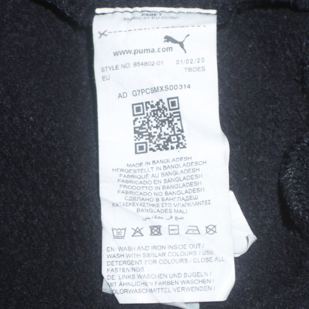 Puma Women's Black Size 12 Full Zip Hoodie Sweatshirt