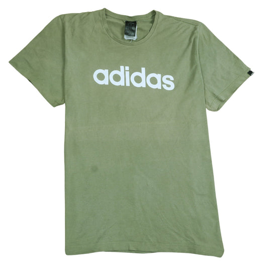 adidas Men's Green XL Cotton Crew Neck Sports T-Shirt