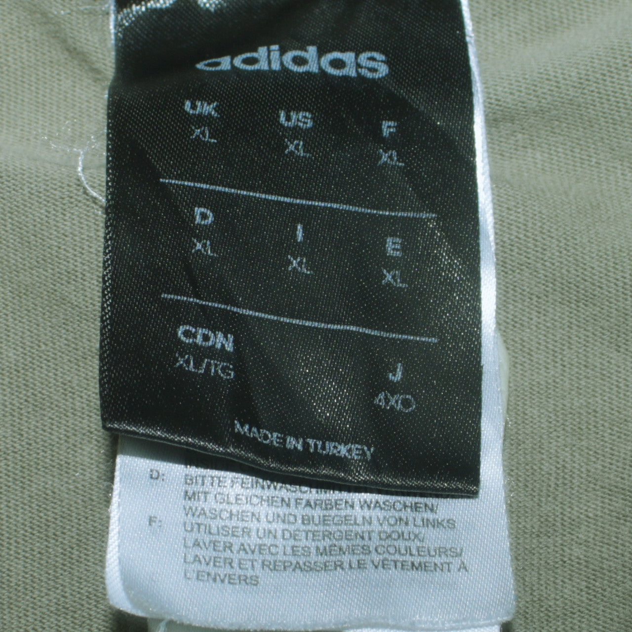 adidas Men's Green XL Cotton Crew Neck Sports T-Shirt