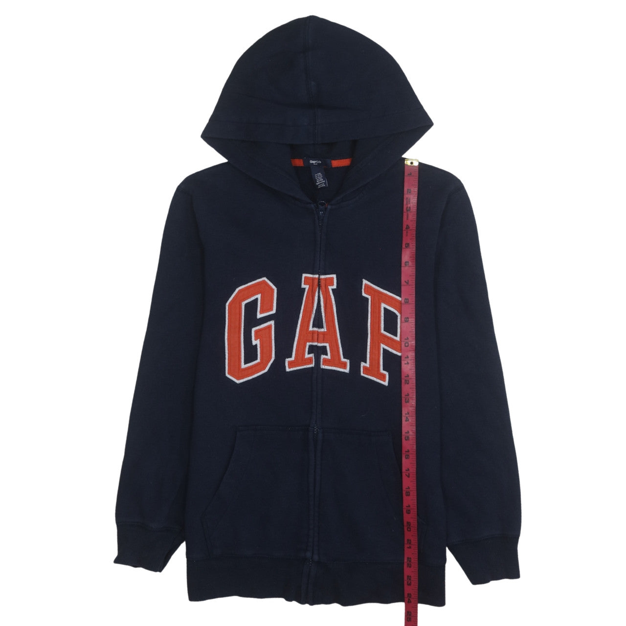 GAP Boys Blue Full Zip Hoodie Logo Sweatshirt Age 13-14 Years