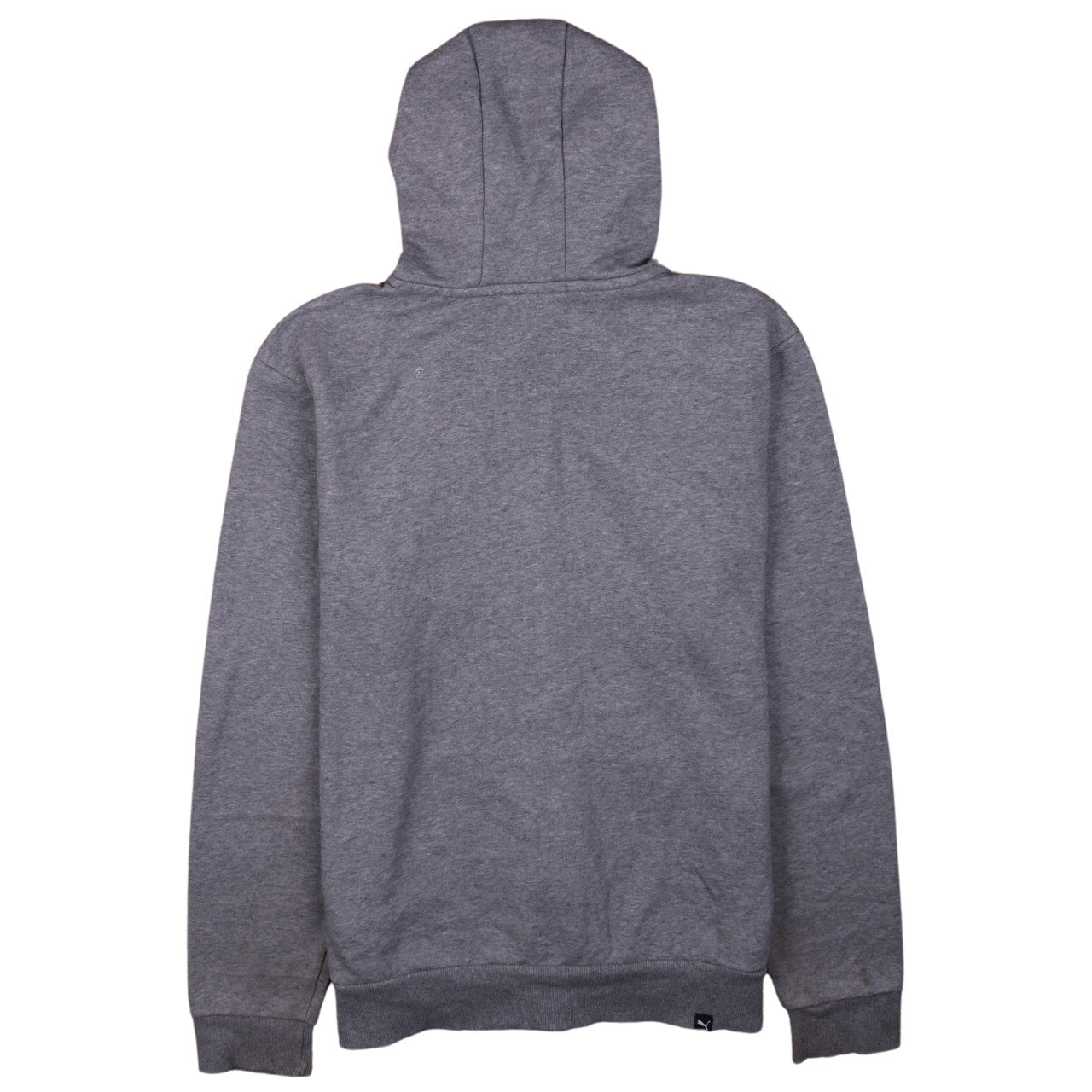 Puma Mens Grey Full Zip Hoodie M Regular Graphic Fleece Sweatshirt
