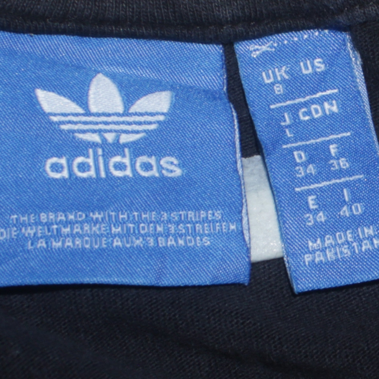 adidas Womens Black Ringer T-Shirt Size 8 Classic Sports Tee