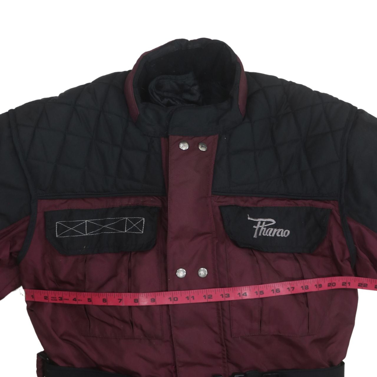 Pharao Men's Red Motorcycle Jacket XL Waterproof Windproof Belted