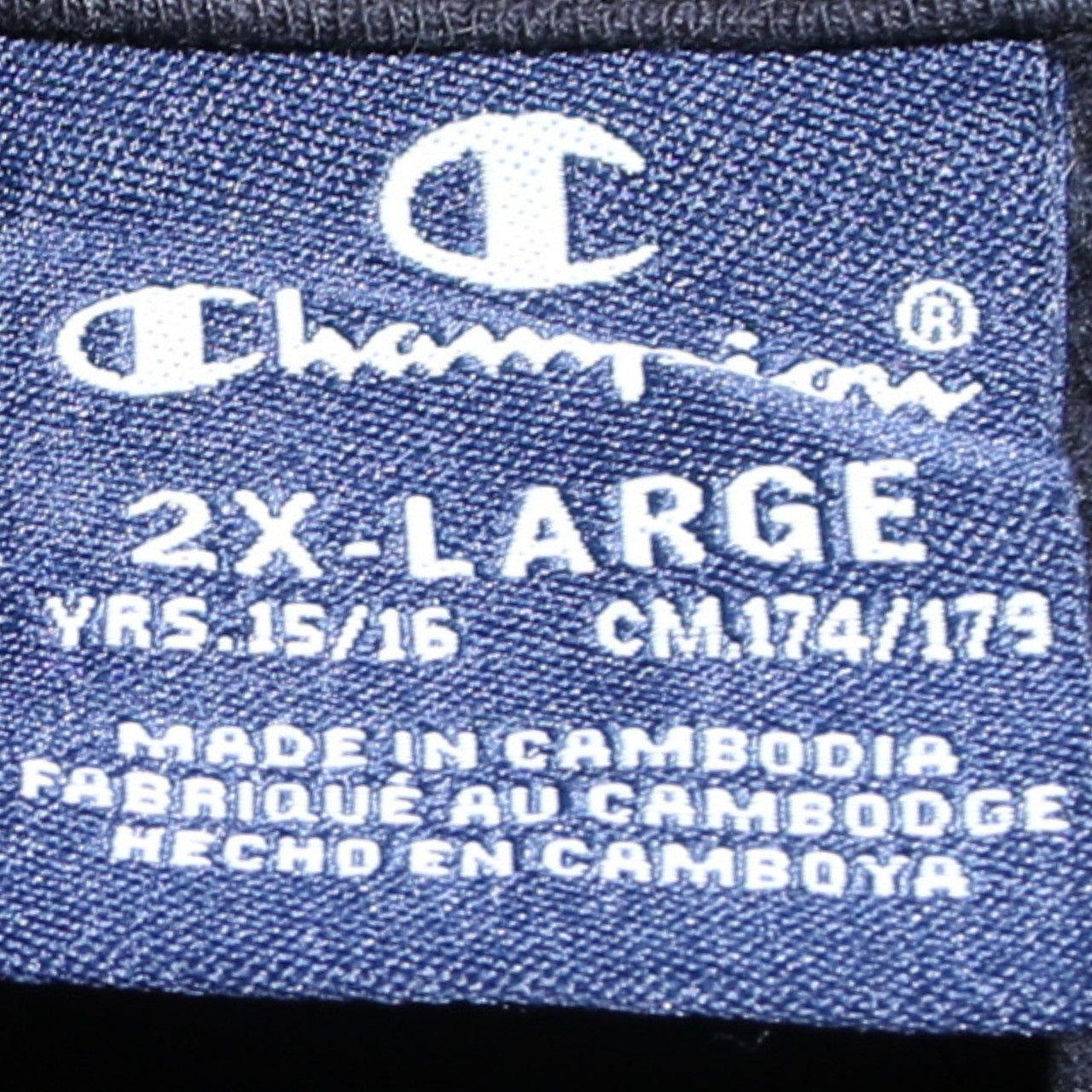 Champion Boys Black 2XL Pullover Hoodie with Logo Print