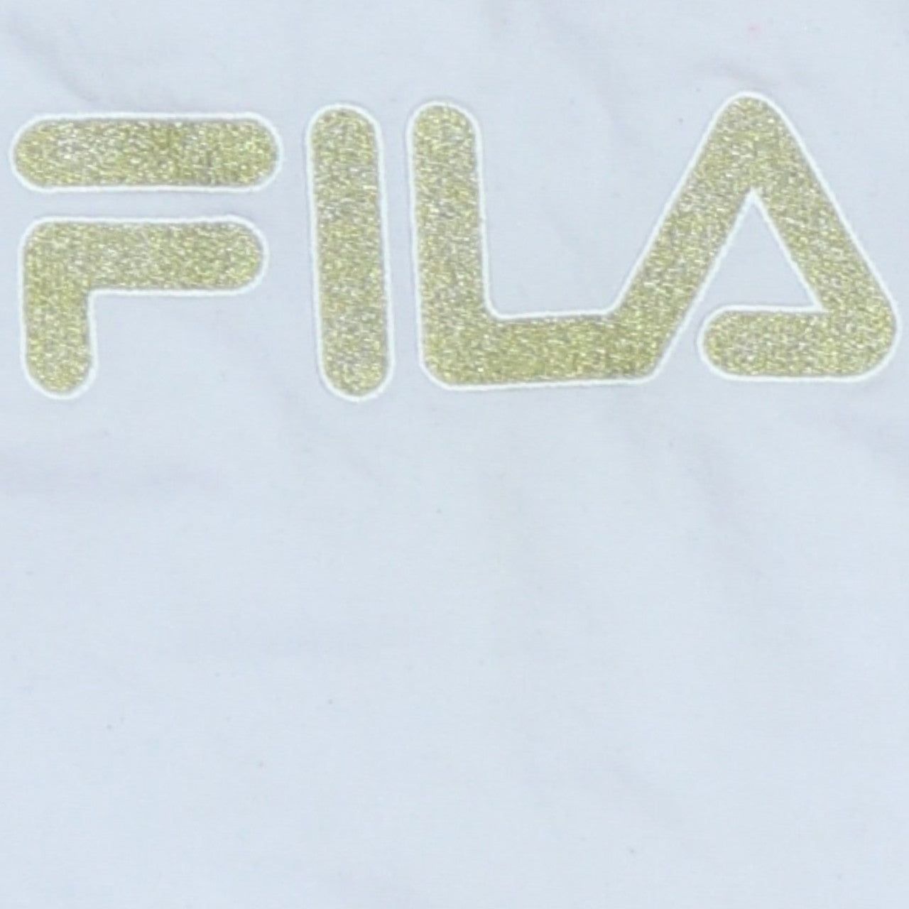 Fila Womens White Gold Logo Crew Neck Pullover Sweatshirt S