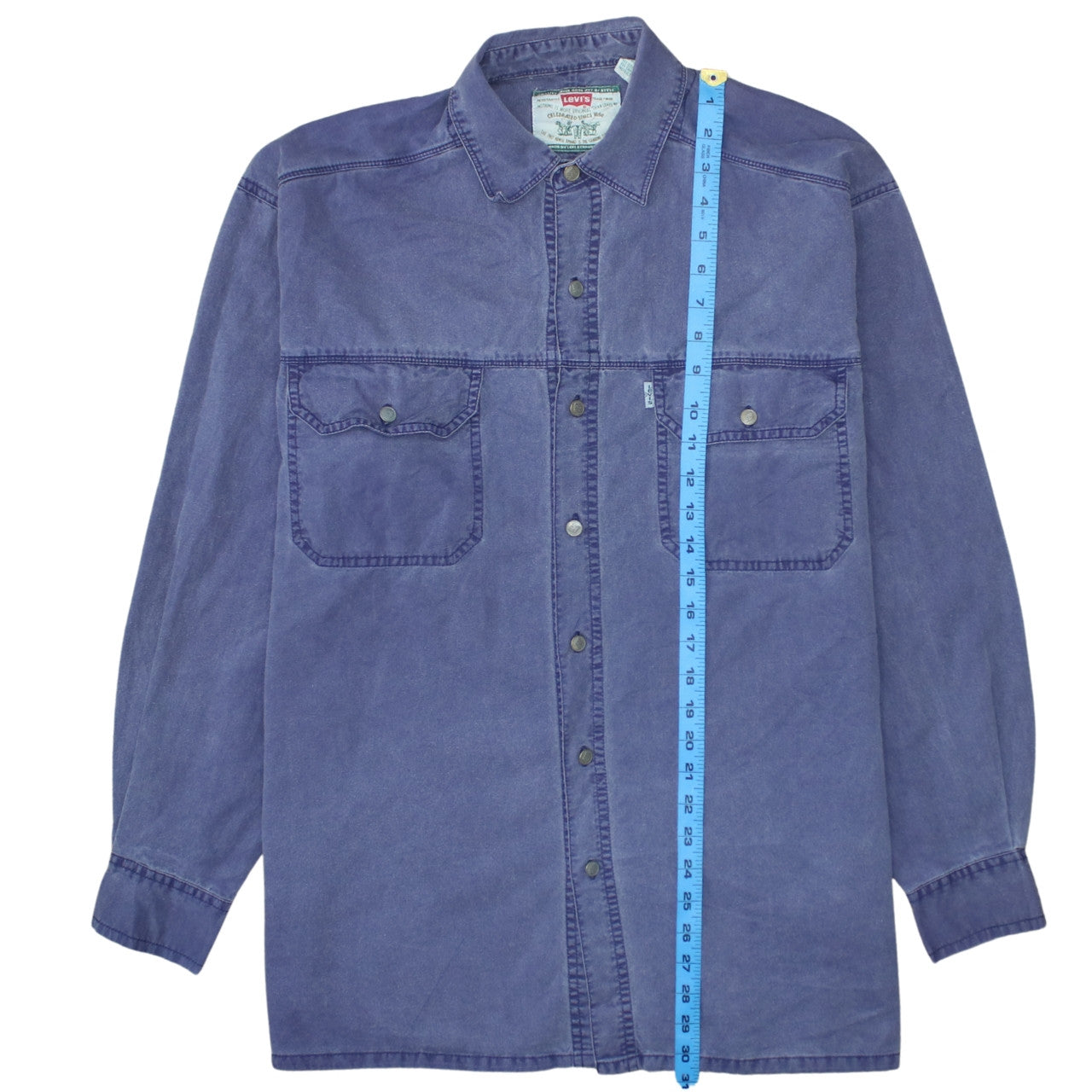 Levi's Men's Blue Denim Long Sleeve Button-Up Shirt M