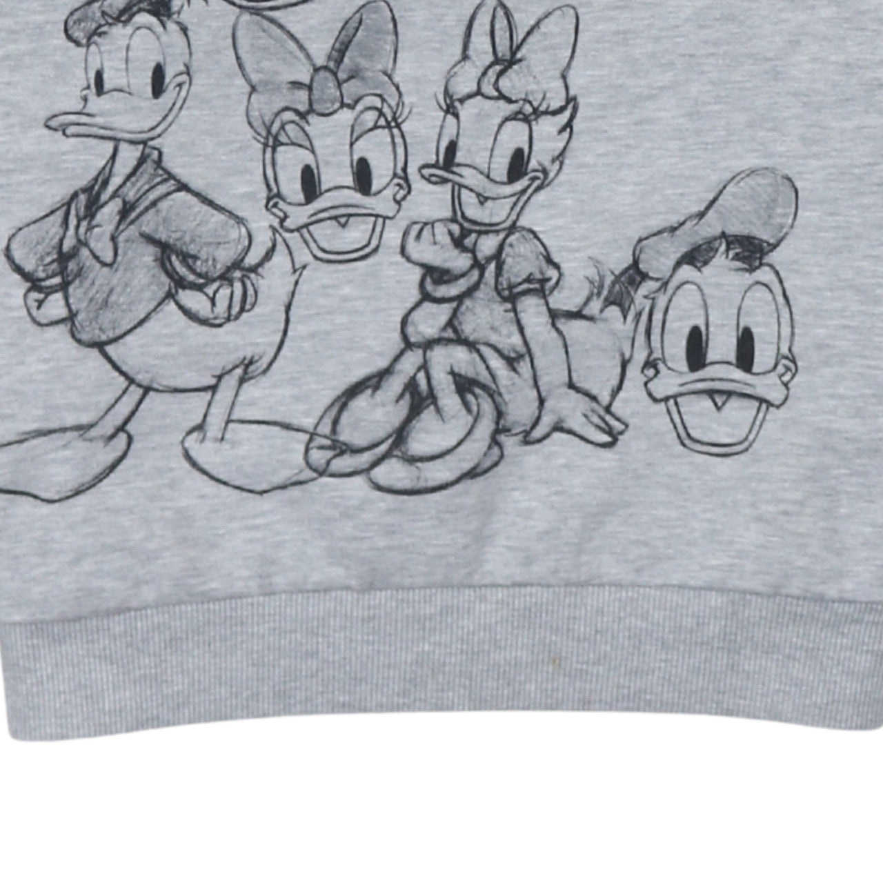 Disney Women Grey Sweatshirt Small Mickey & Friends Crew Neck Pullover