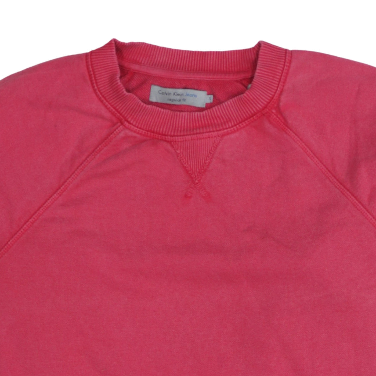 Calvin Klein Jeans Men's Pink Regular Fit Cotton Sweatshirt S