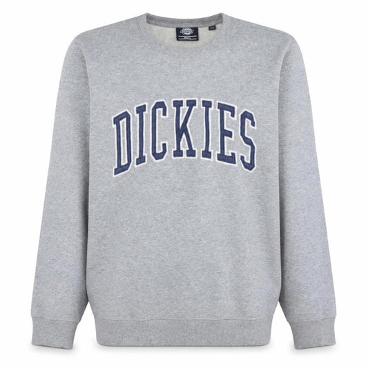 Dickies Men's Grey Small Pullover Sweatshirt with Logo