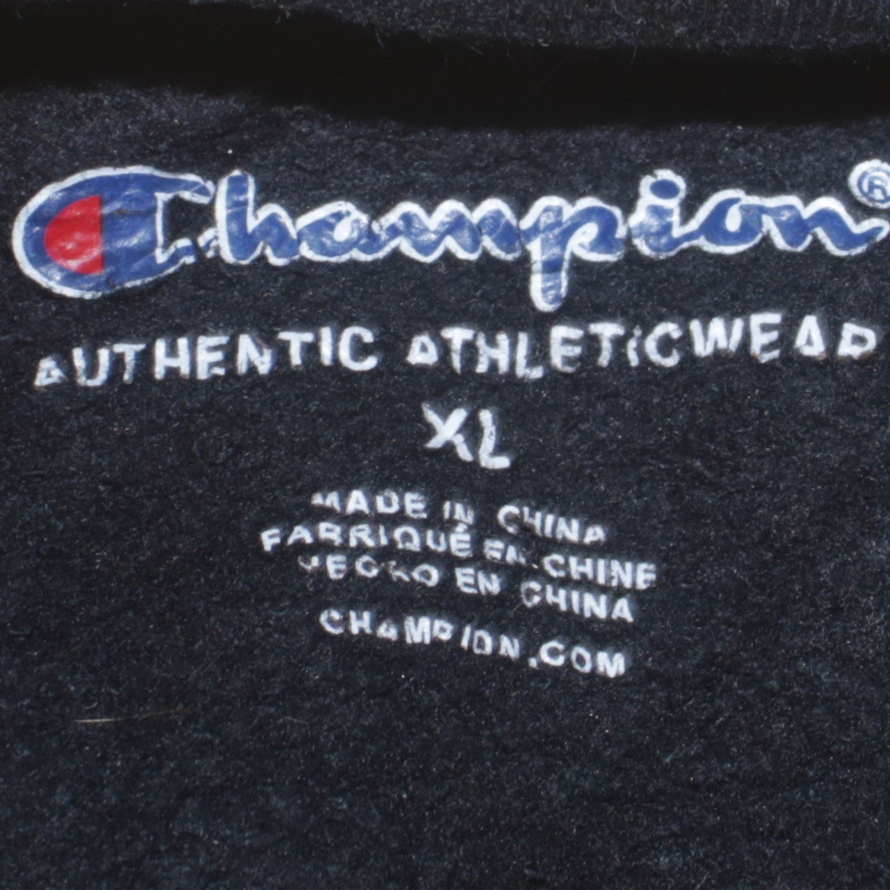 Champion Women's Black Pullover Sweatshirt XL Logo Crew Neck