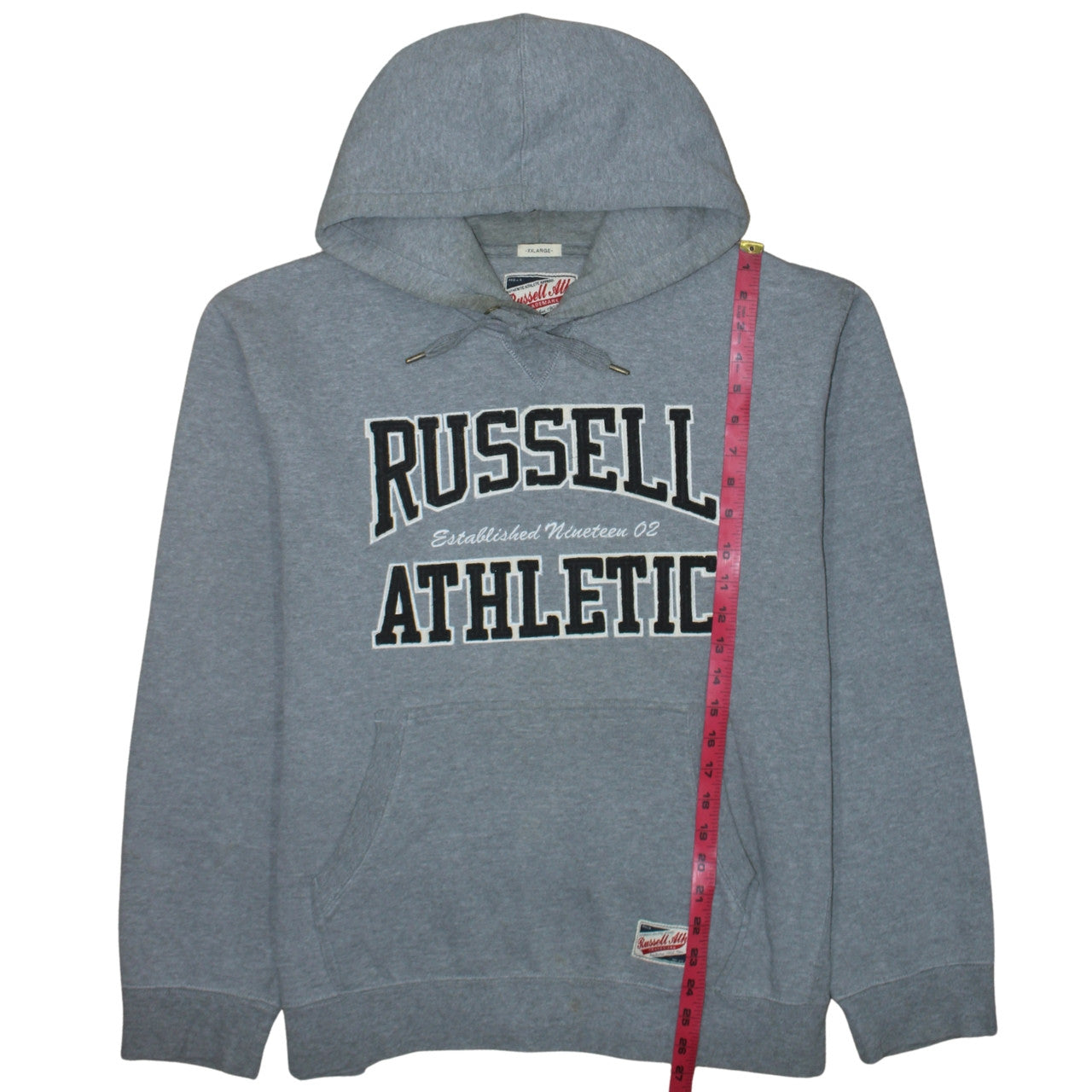Russell Athletic Mens Grey 2XL Pullover Hoodie College Style