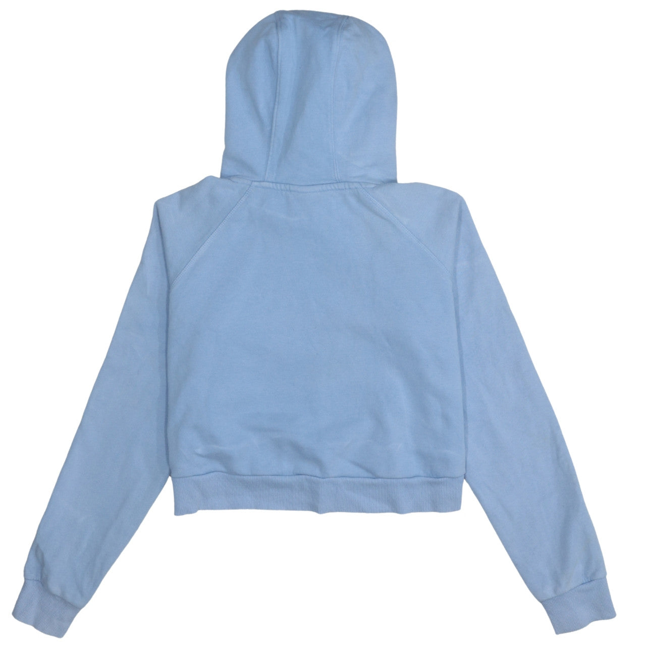 Ellesse Women's Blue Cropped Hoodie Size 12 Cotton Logo Pullover