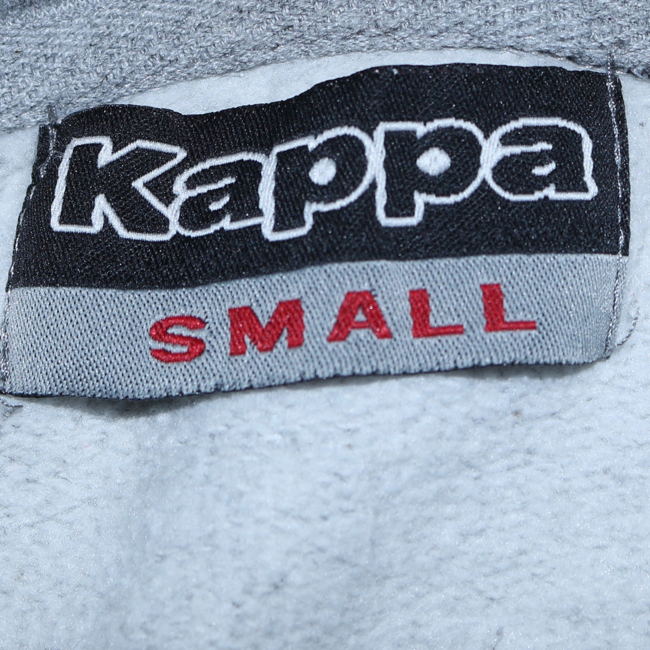 Kappa Men's Grey Small Pullover Hoodie with Logo Design
