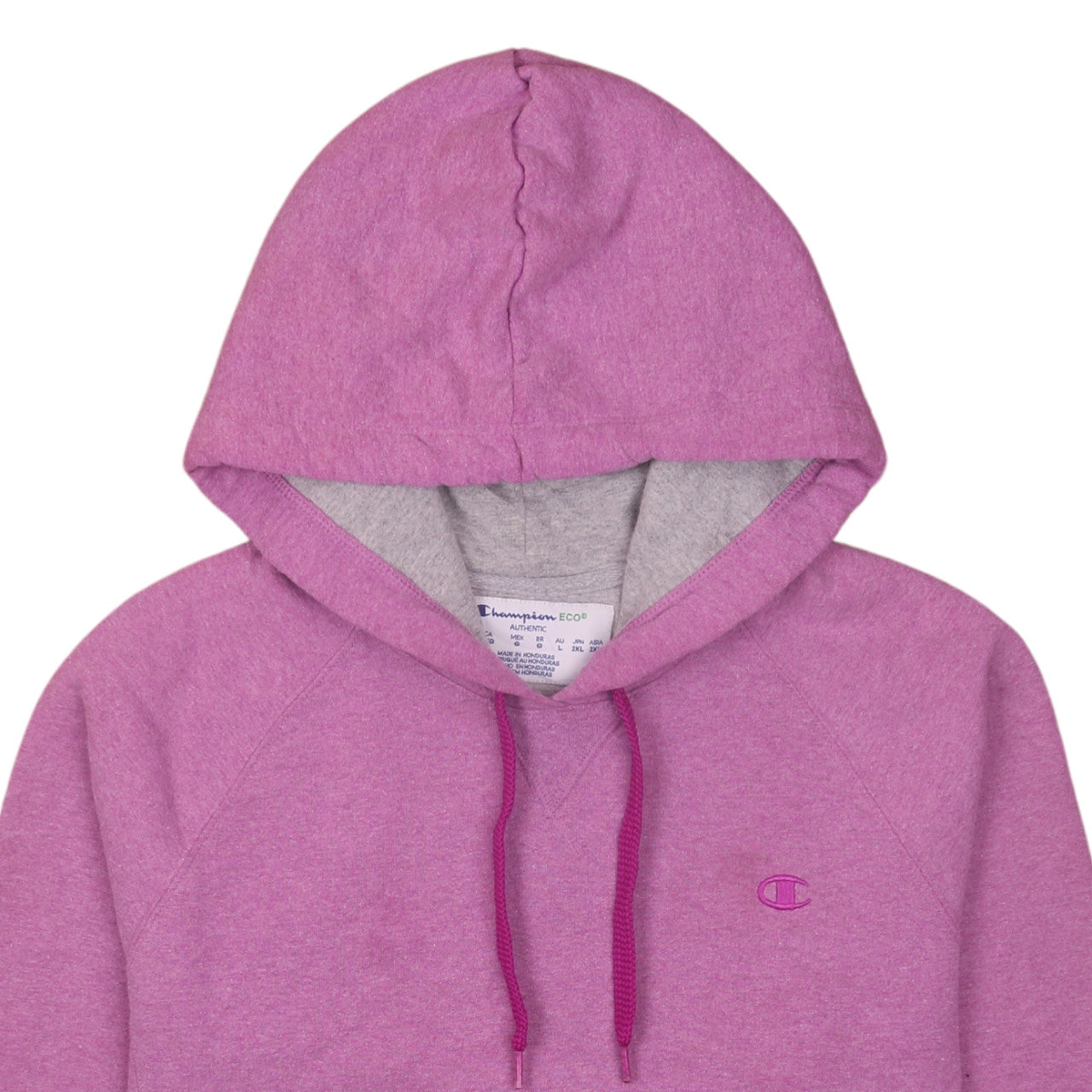 Champion Women Pink Pullover Hoodie Large Hooded Fleece Sweatshirt