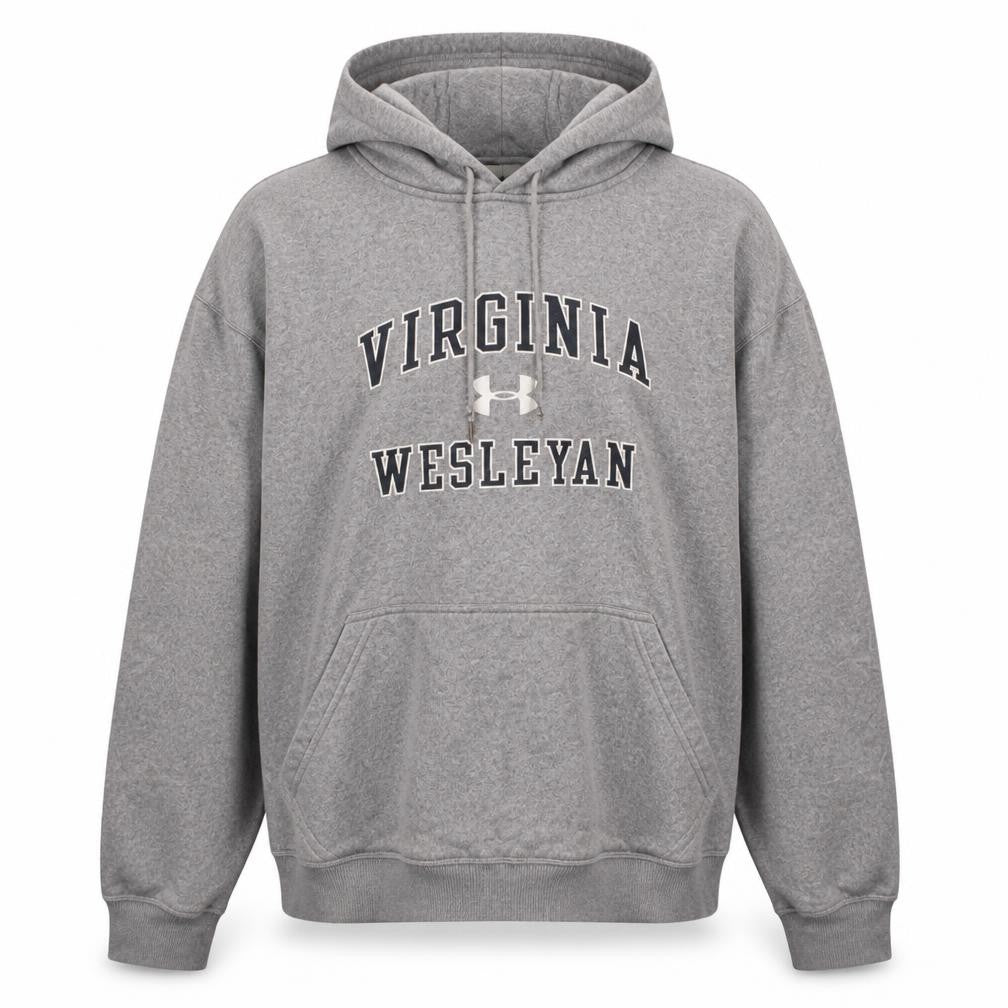 Under Armour Men's Grey Pullover Hoodie L Virginia Wesleyan Logo