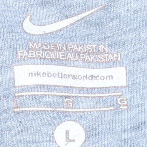 Nike Men's Black Pullover Hoodie L Fleece Sportswear Sweatshirt