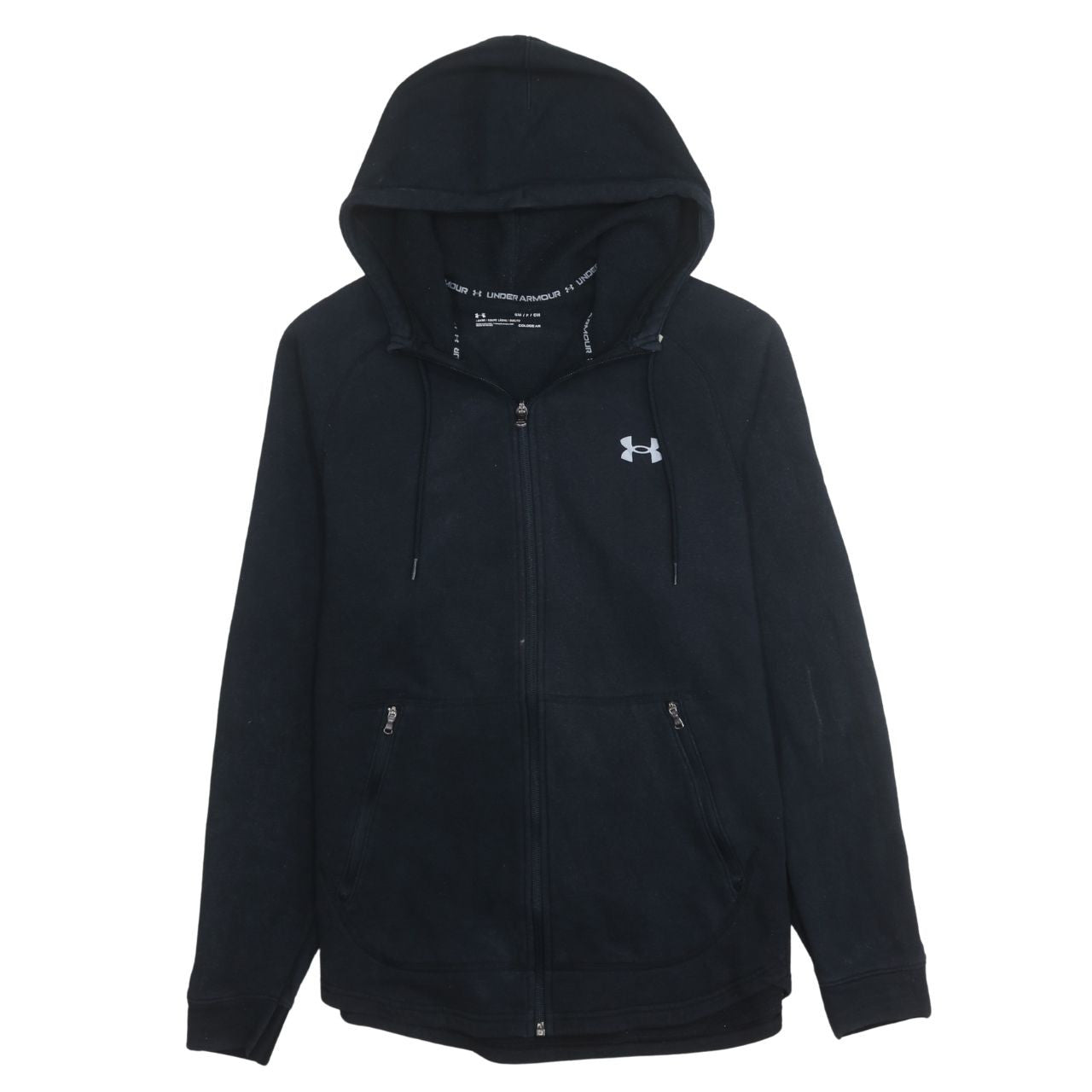 Under Armour Men's Black Small Full Zip Hoodie ColdGear Fleece