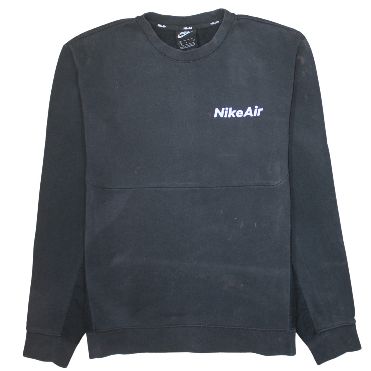 Nike Air Men's Black Crew Neck Pullover Sweatshirt Size M