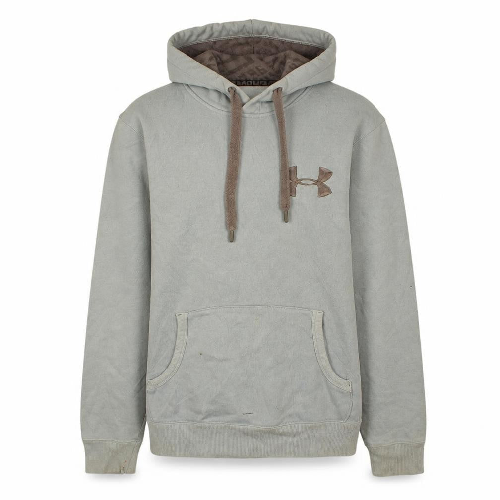Under Armour Men's Grey Pullover Hoodie Small Logo Sportswear