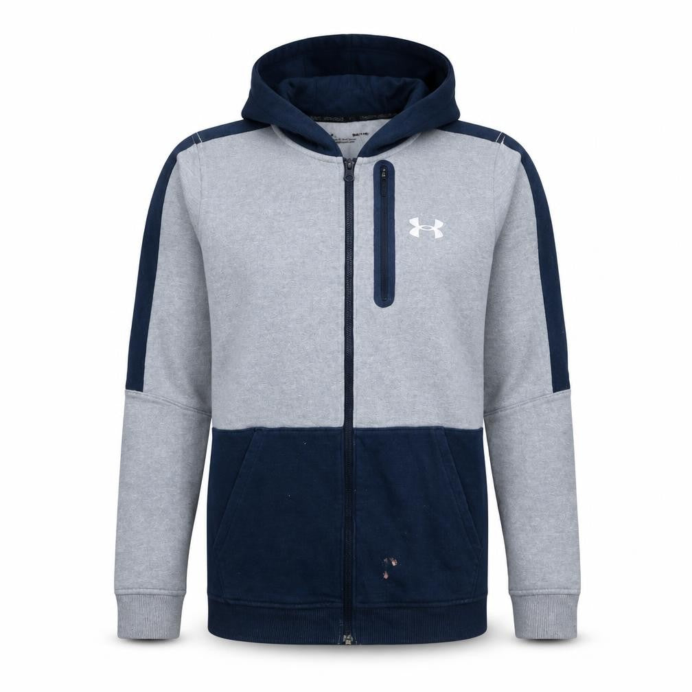 Under Armour Men Blue Full Zip Hoodie Size S Relaxed Fit