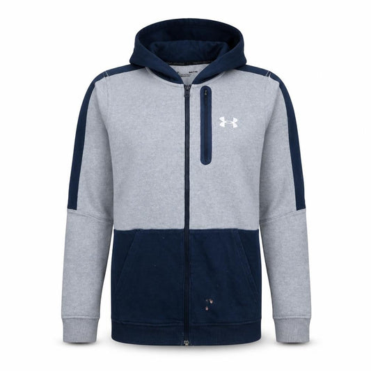 Under Armour Men Blue Full Zip Hoodie Size S Relaxed Fit