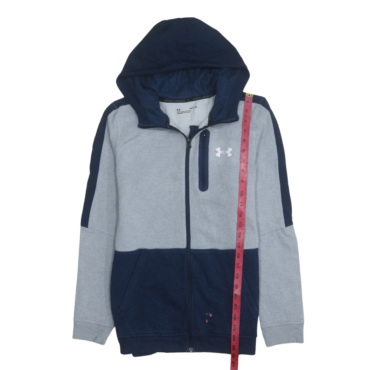 Under Armour Men Blue Full Zip Hoodie Size S Relaxed Fit