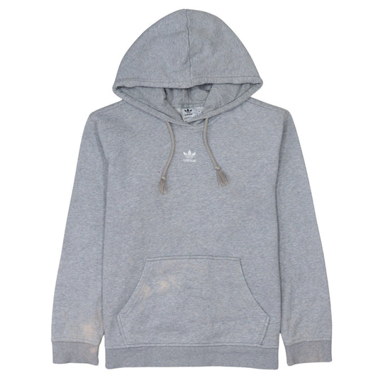 Adidas Women Grey Pullover Hoodie Size 12 Cotton Blend