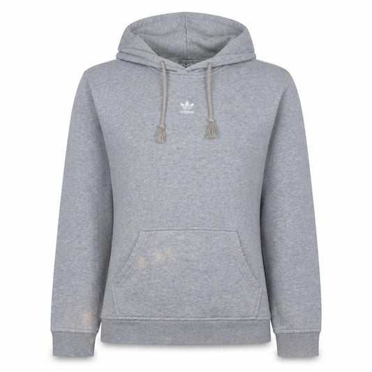 Adidas Women Grey Pullover Hoodie Size 12 Cotton Blend