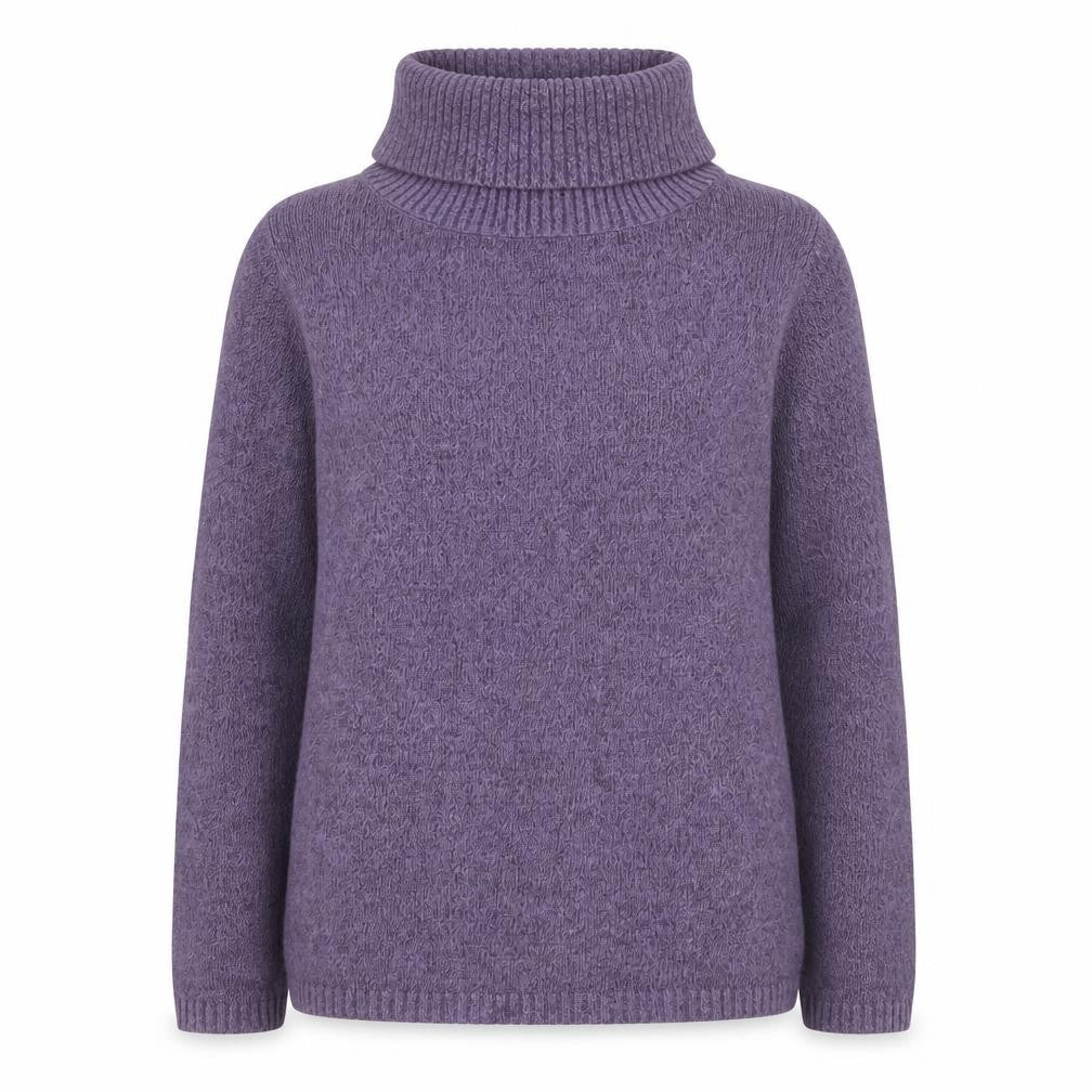 Marks & Spencer Women's Purple Roll Neck Knit Jumper UK 14