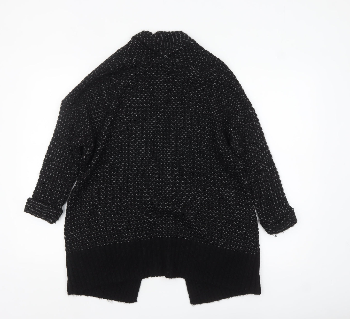 @Republic Women's Black XS Chunky Knit Open Cardigan