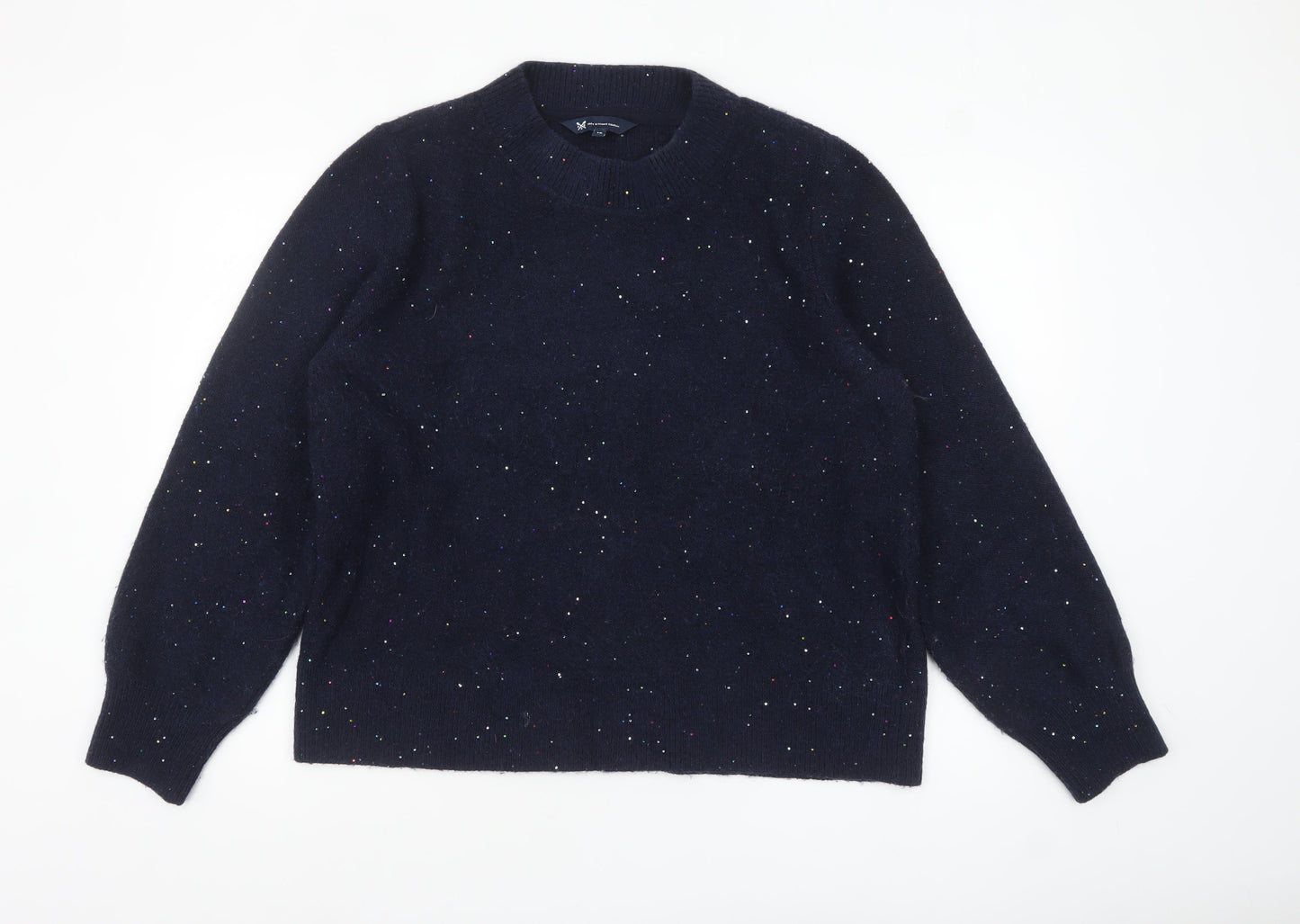 Crew Clothing Women’s Black Sequin Pullover Jumper Size 18