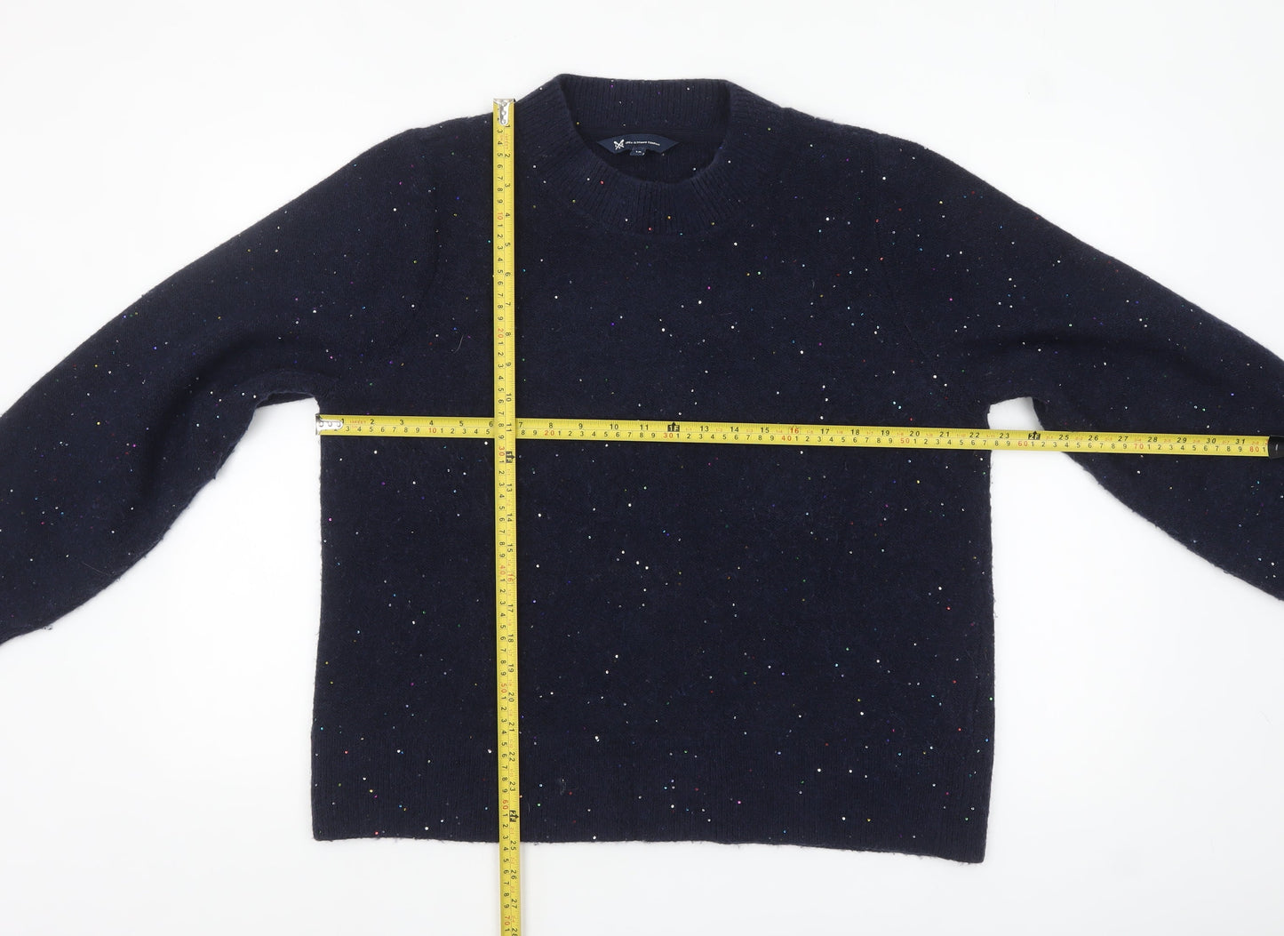 Crew Clothing Women’s Black Sequin Pullover Jumper Size 18