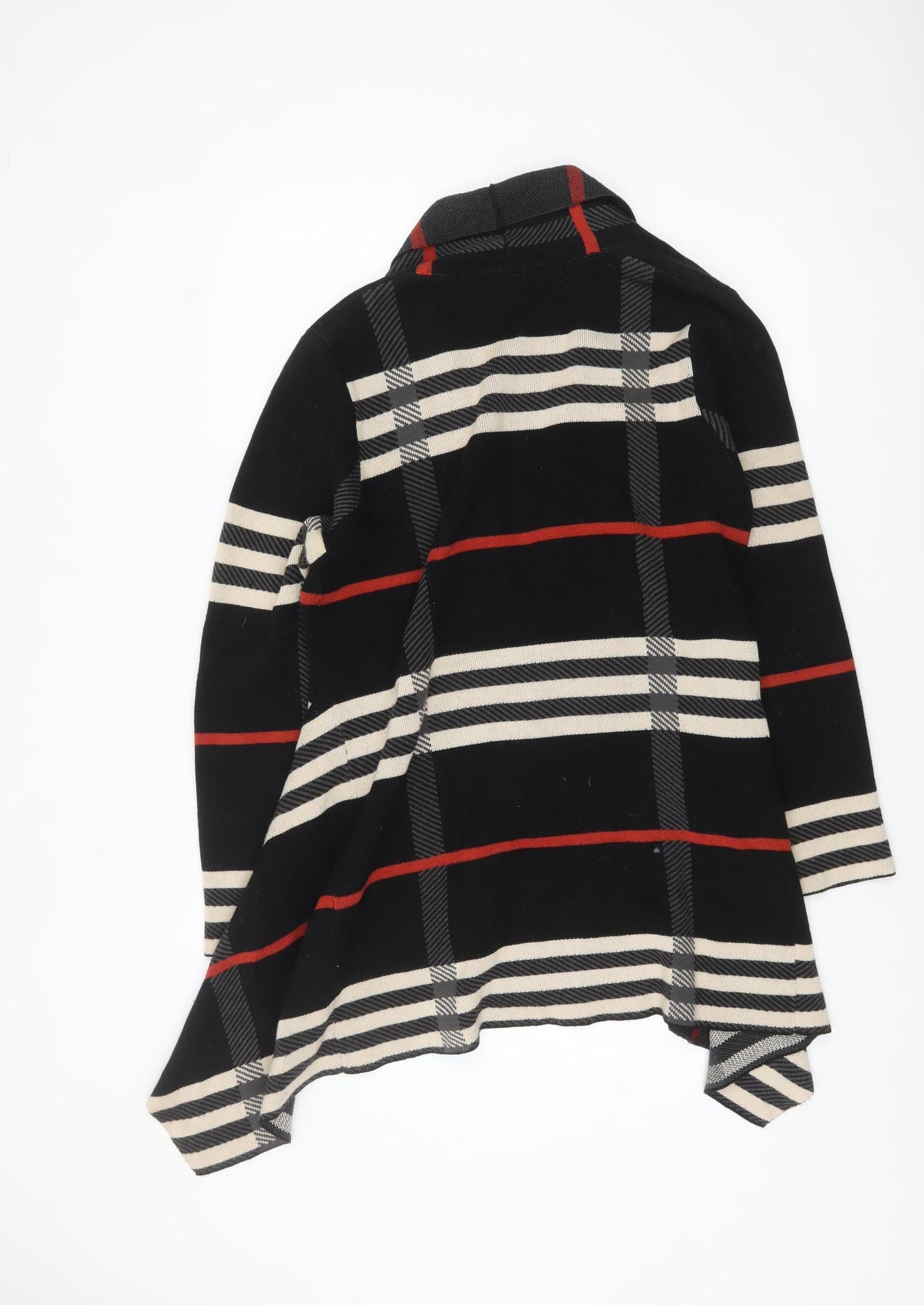 Fenn Wright Manson Women's Black Check Knit Long Sleeve Cardigan Size L