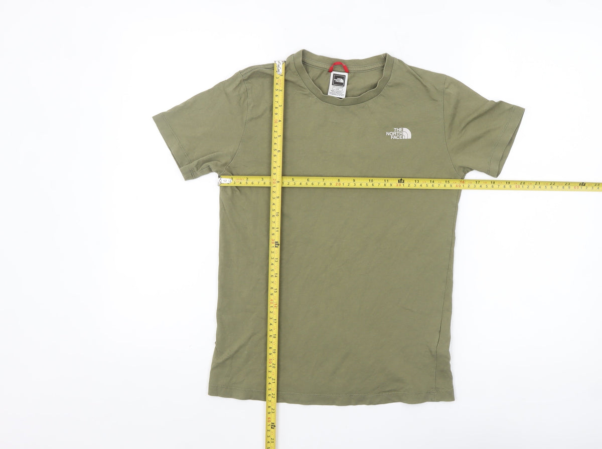 The North Face Boys Green L Short Sleeve Cotton Outdoor T-Shirt