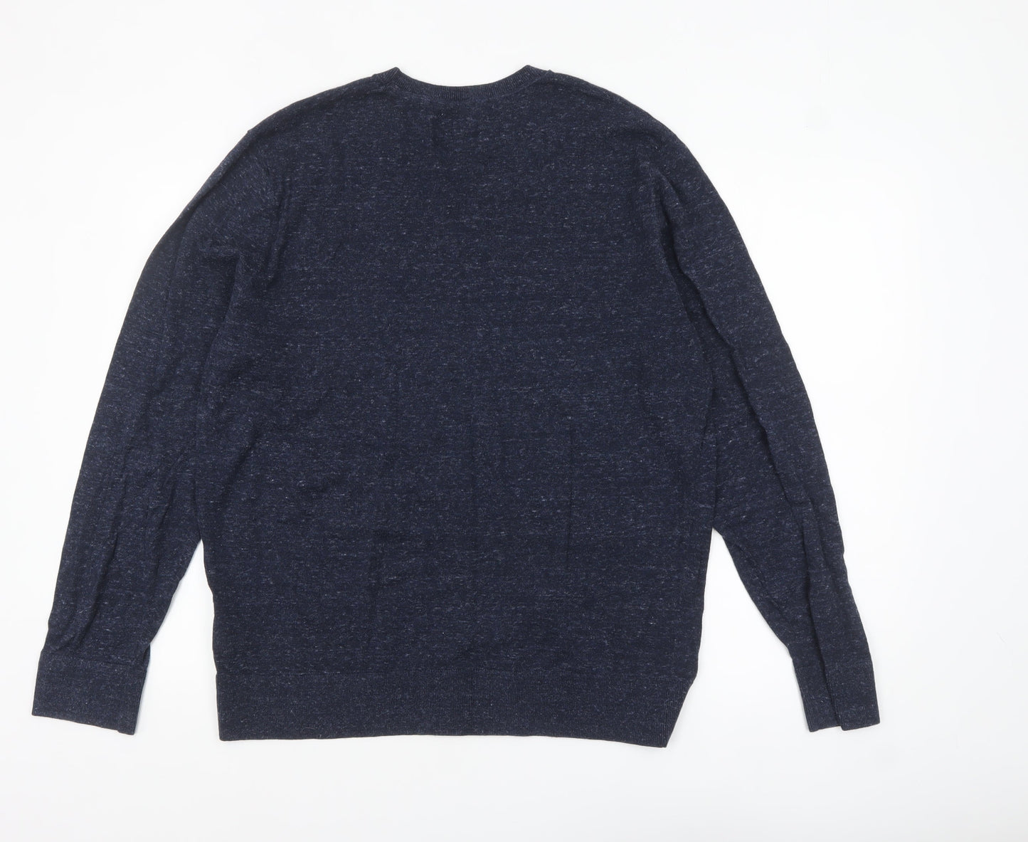 GAP Men’s Blue Cotton Blend Crew Neck Pullover Jumper Size L