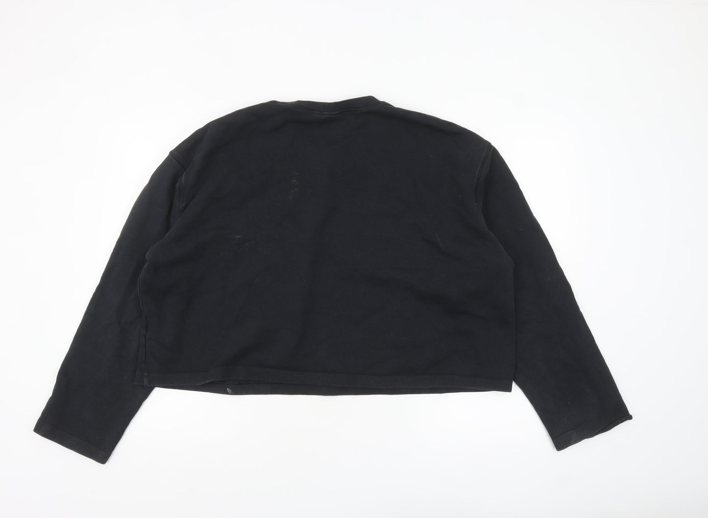 Adidas Womens Black Size 16 Crew Neck Logo Pullover Sweatshirt