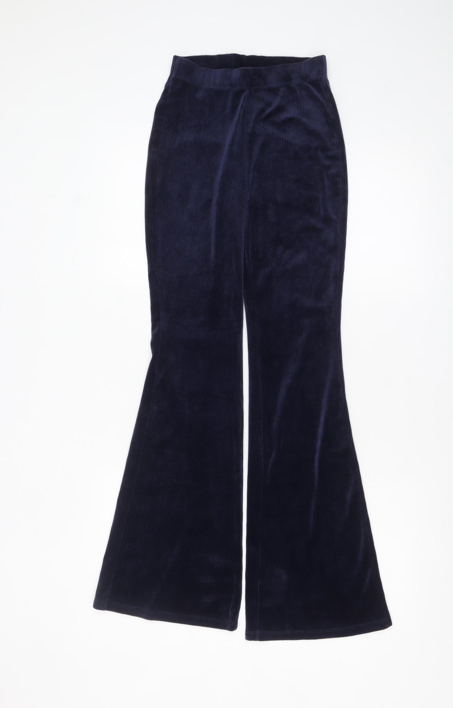 H&M Divided Womens Navy Blue Flared Corduroy Trousers XS