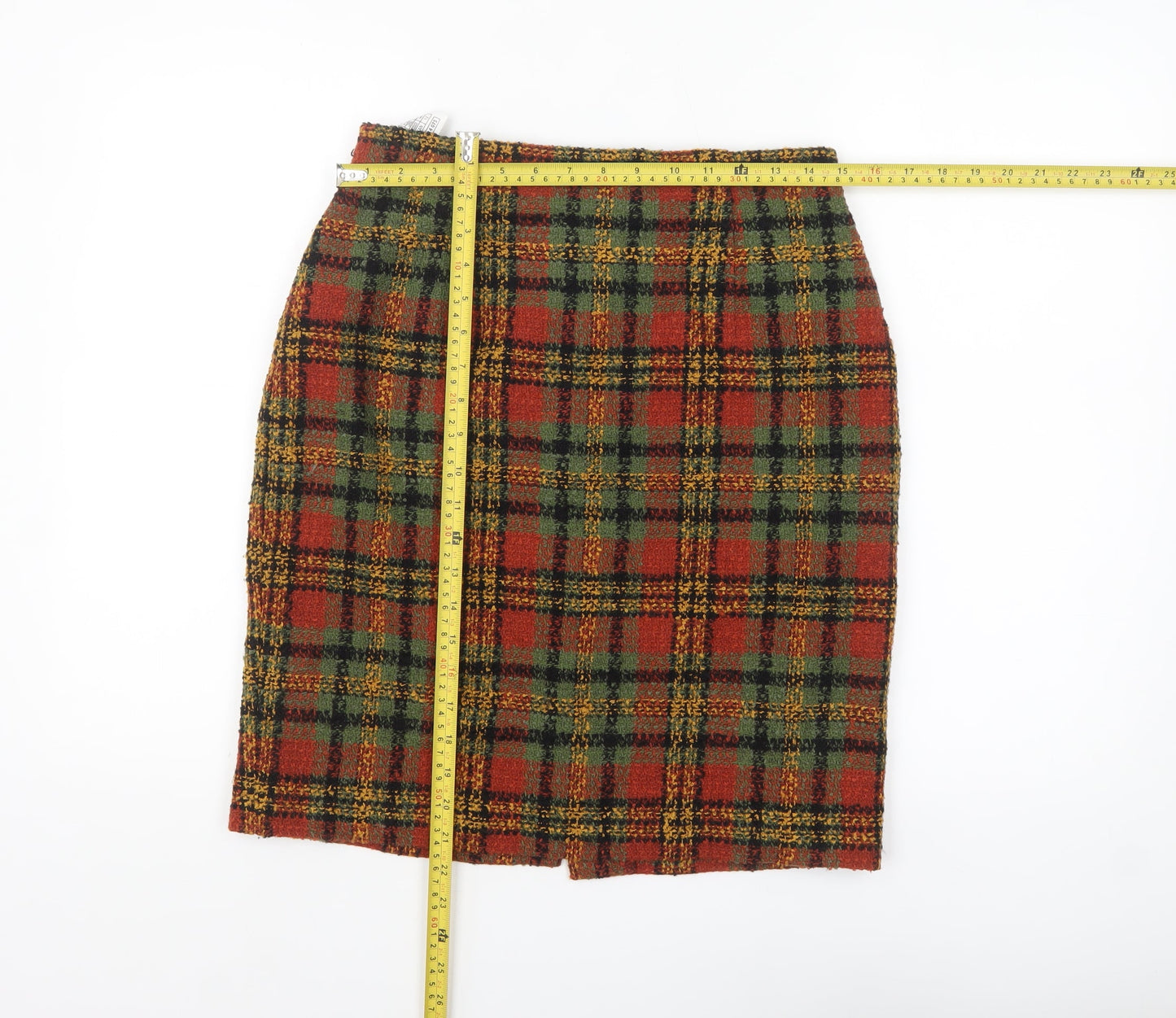 Marks and Spencer Women’s Multicoloured Wool Tweed Pencil Skirt UK 14