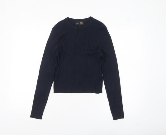 Marks and Spencer Women's Navy Blue Size 14 Crew Neck Pullover Jumper