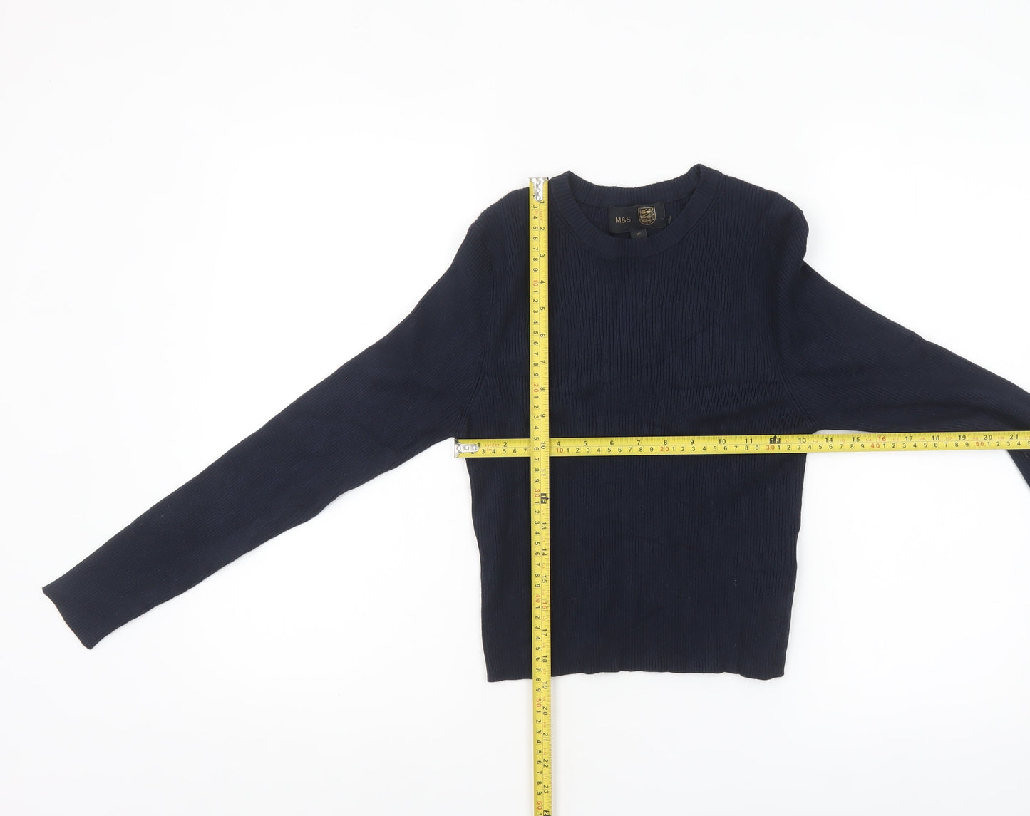 Marks and Spencer Women's Navy Blue Size 14 Crew Neck Pullover Jumper