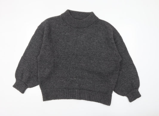 ASOS Women’s Grey Mock Neck Long Sleeve Pullover Jumper Size 12