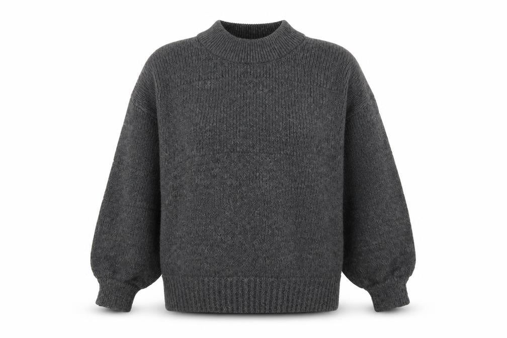 ASOS Women’s Grey Mock Neck Long Sleeve Pullover Jumper Size 12