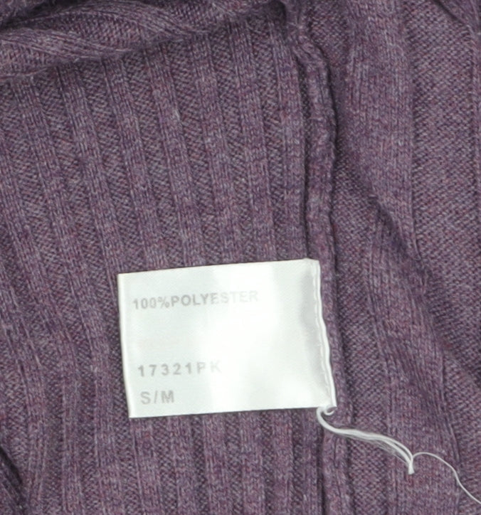 Elizabeth Scott Women's Purple Knit Cardigan S Relaxed Fit