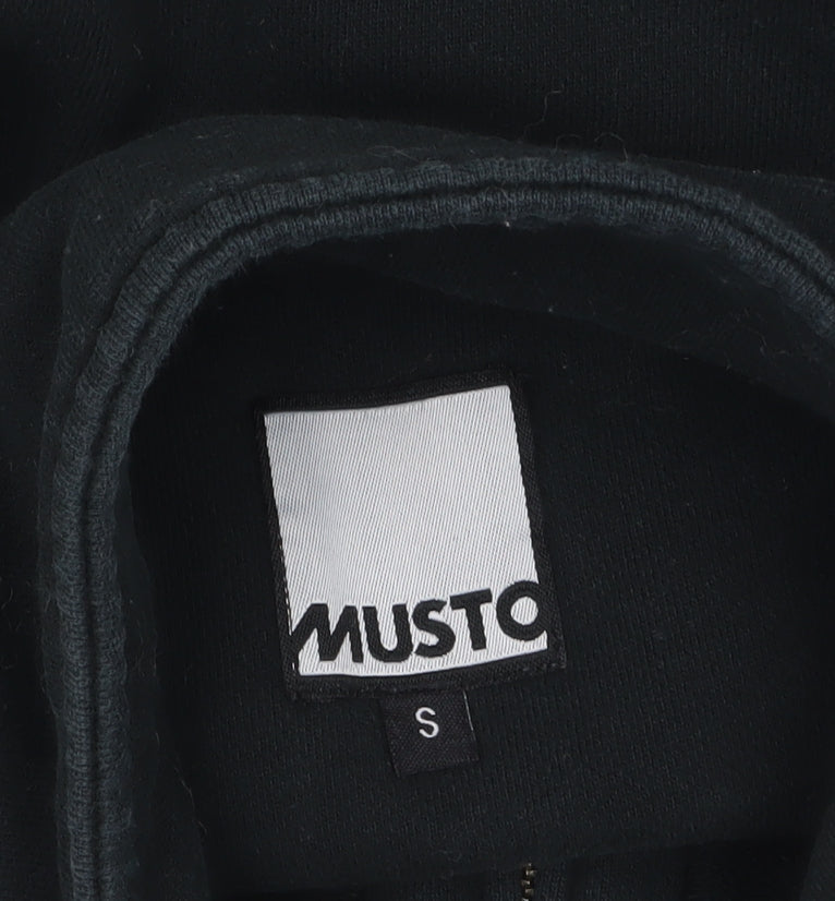 Musto Mens Black 1/4 Zip Fleece Sweatshirt Size S Regular Fit