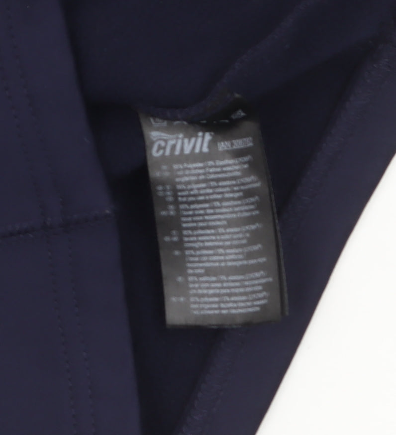 Crivit Women’s Blue Softshell Jacket Size 12 Lightweight Zip Style