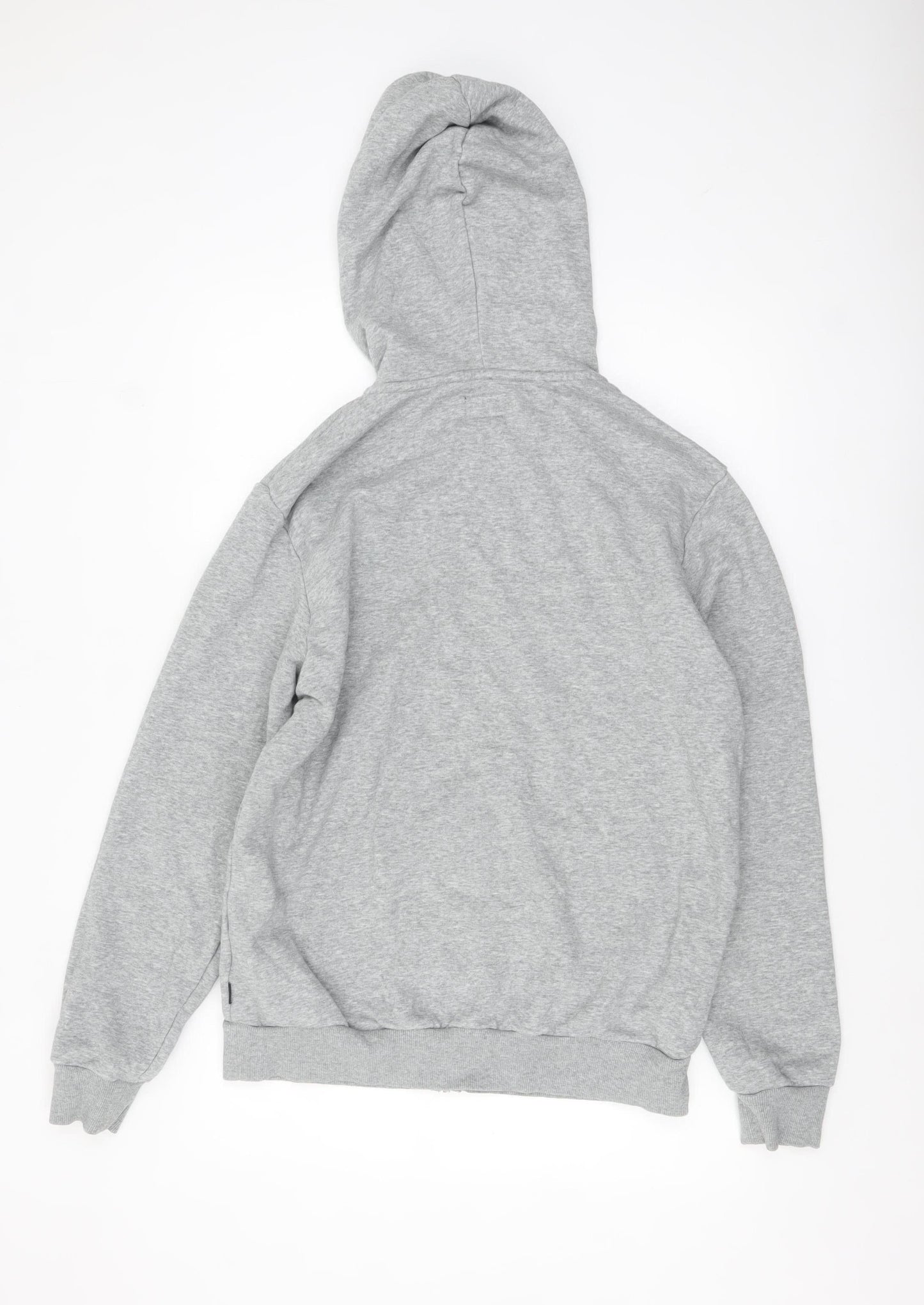 Converse Men's Grey Full Zip Hoodie Medium Cotton Blend