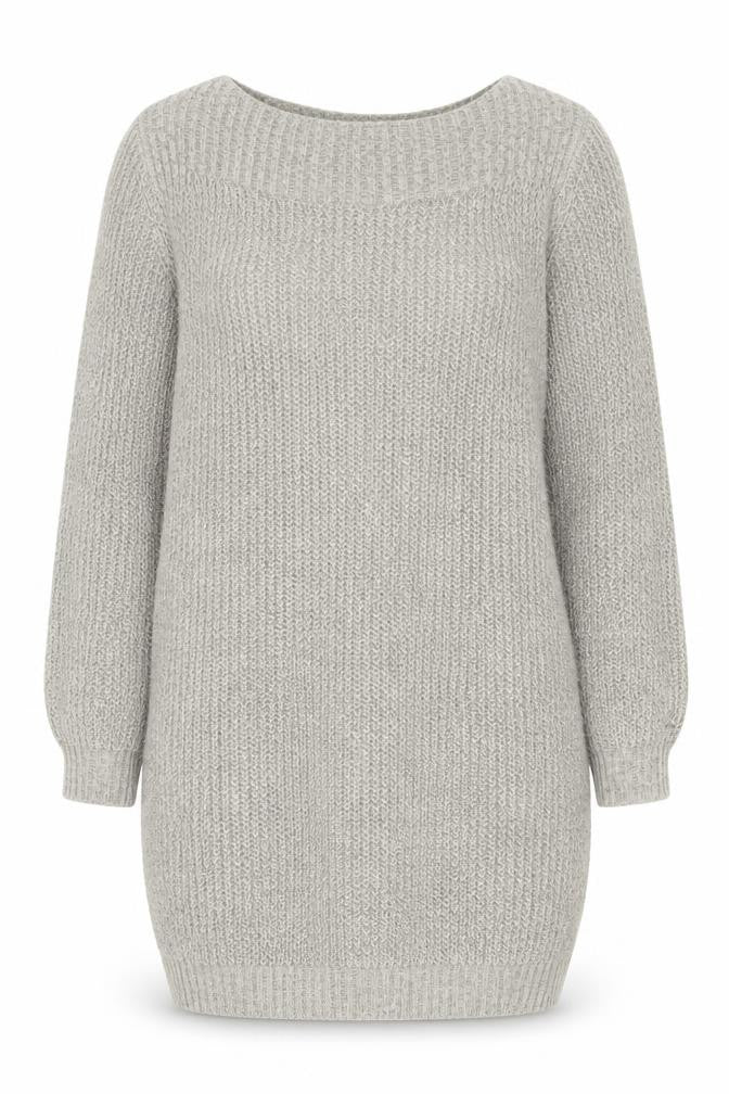 JDY Women Beige Chunky Knit Boat Neck Pullover Jumper XL