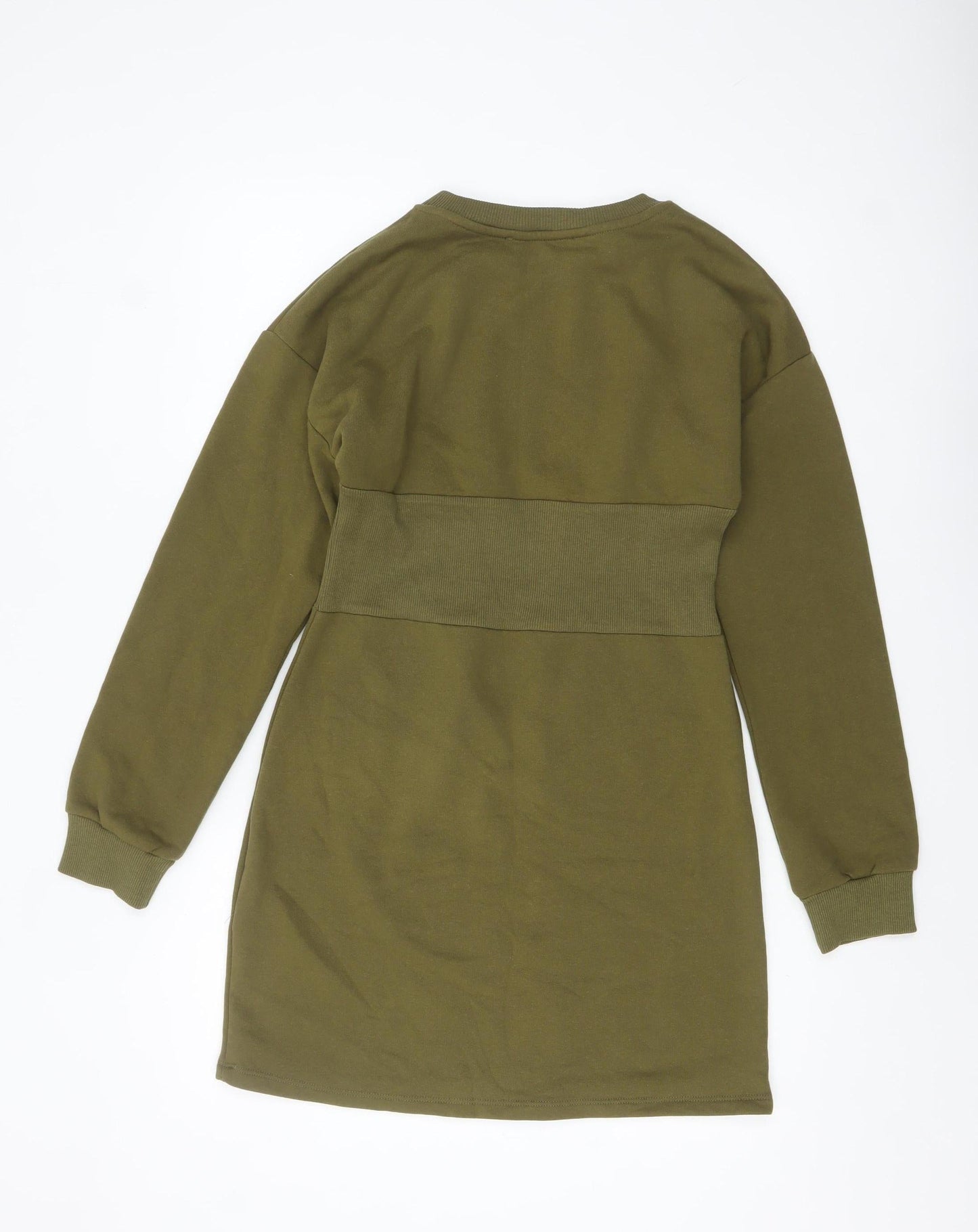 Primark Women’s Green Sweatshirt Dress Size 10-12 Casual Long Sleeve