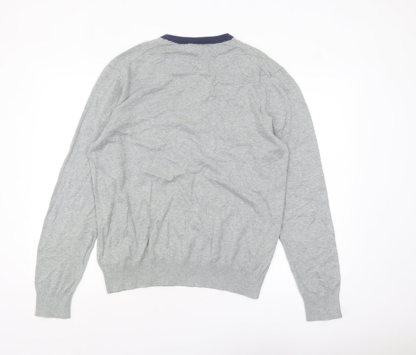 Timberland Men’s Grey Crew Neck Knit Jumper M Classic Soft Wool Blend